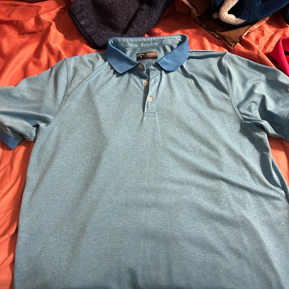 Teal Mens Callaway Golf Polo